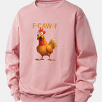 Rooster Print Relax Fit Sweatshirt