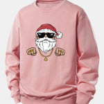 Hip Hop Santa Claus Print Relax Fit Sweatshirt