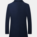 Detachable Scarf Notch Lapel Wool Overcoat