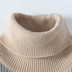 Color Block Turtle Neck Sweater