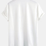 Ink Landscape Painting Stand Collar Shirt & Man Mid Length Drawstring Swim Shorts