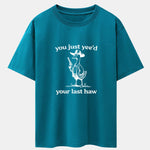 Cowboy Goose Print Drop Shoulder Oversize T-Shirt