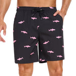 2 In 1 Pink Shark Print Swim Shorts