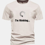 Regular Fit I'm Thinking Print Cotton T-Shirt