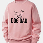 Hot Dog Dad Print Relax Fit Sweatshirt