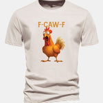 Regular Fit Rooster Print Cotton T-Shirt