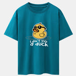 Yellow Duck With Sunglasses Print Drop Shoulder Oversize T-Shirt