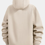 Teddy Lined Zipper Kangaroo Pocket Hoodie