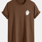 Regular Fit Beer Ghost Print Cotton T-Shirt