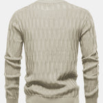 Textured Crew Neck Sweater