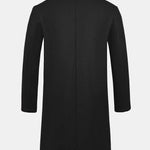 Long Faux Woolen Coat With Teddy Fleece Collar