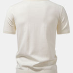 Twist Jacquard Knitted Zipper Polo Shirt