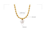 Buddha Stones Pearl Bead Peace Necklace Pendant