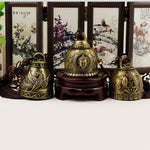 Buddha Stones Feng Shui Buddha Koi Fish Phoenix Wind Chime Bell Luck Wall Hanging Decoration