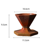 Buddha Stones Hexagon Design Ceramic Tea Coffee Mug Coffee Cup With Base 170ml