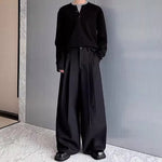 3D Heavyweight Wide-leg Casual Trousers