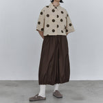Women's Polka Dot Pleated Retro Collared Short Shirt