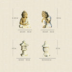 Buddha Stones Meditating Zen Buddha Serenity Resin Statue Figurine Home Decoration
