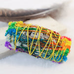 Buddha Stones Colorful Daisy Red Rose Flowers Smudge Stick for Home Cleansing Incense Healing Meditation Smudge Sticks Rituals Set