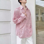 Retro Casual Collared Tassel Shirt