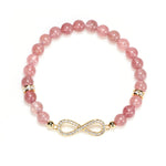 Buddha Stones Natural Strawberry Quartz Positivity Healing Bracelet