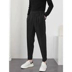 Slim-Fit Tapered Dress Trousers with Fluid Drape