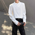 Padded Shoulder Collar Sweatshirt