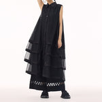 Sheer Mesh Tiered Cake Dress