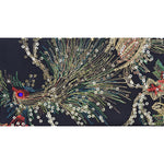 Buddha Stones Peacock Double-sided Embroidery Cash Holder Wallet Shopping Purse