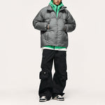 Solid Color High Collar Warm Down Jacket