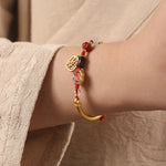 Buddha Stones Tibetan Auspicious Clouds Fortune Happiness Wealth Luck Bracelet