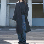 Black Knee-length Trench Coat