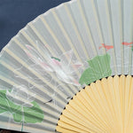 Buddha Stones Lotus Begonia Flower Jasmine Handheld Bamboo Folding Fan 21cm