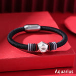 Buddha Stones 999 Sterling Silver 12 Constellations of the Zodiac Blessing Handmade String Bracelet (Extra 35% Off | USE CODE: FS35)