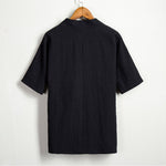 Cotton Linen Large Diagonal Short Sleeve Top