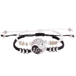 Buddha Stones 2pcs Yin Yang Dragon Couple Bracelet