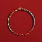 Buddha Stones "May you be blessed with peace and safety in all four seasons" Lucky Multicolored Bracelet