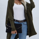 Zeagoo Women's Batwing Sleeve Split Hem Open Front Cardigan