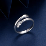 Buddha Stones 925 Sterling Silver Love Hug Thumb Ring