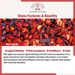 Buddha Stones Red Agate Confidence Calm Anklet