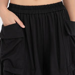 Women's Pleated Loose Casual Capri Pants