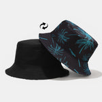 Double Side Reversible Palm Tree Pattern Bucket Hat