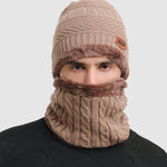 Men's Knitted  Matching Integrated Hat