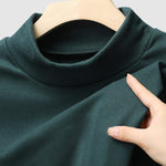Men's Solid Color Cashmere Half Turtleneck Thermal Long Sleeve T-Shirt