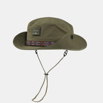 Slogan Patch Geometry Ethnic Pattern Bucket Hat With Chin Strap