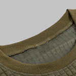 Men's waffle texture solid color casual sweatshirt