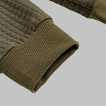 Men's waffle texture solid color casual sweatshirt