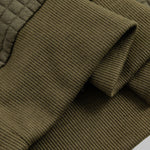 Men's waffle texture solid color casual sweatshirt
