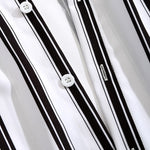 Men's Casual Printed Striped Street Style Short Sleeve Shirt