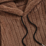Men's solid color versatile Fleece hooded sweatshirt